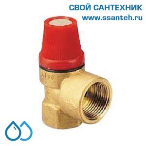 14768 HERZ 1261101 Клапан предохранительный сбросной для котлов и водонагревателей 0..110°С, DN 15 PN 2,5, до 75 кВт
