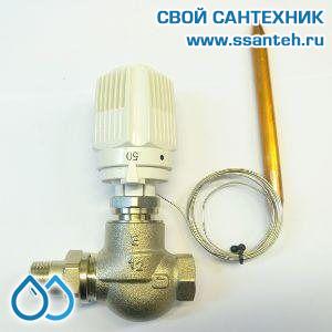 18813   TERMICUS T70V7723-15 Регулятор температуры прямого действия, DN15, +40...+70°С,  Kvs 5,0 м3/час, с выносным термобаллоном